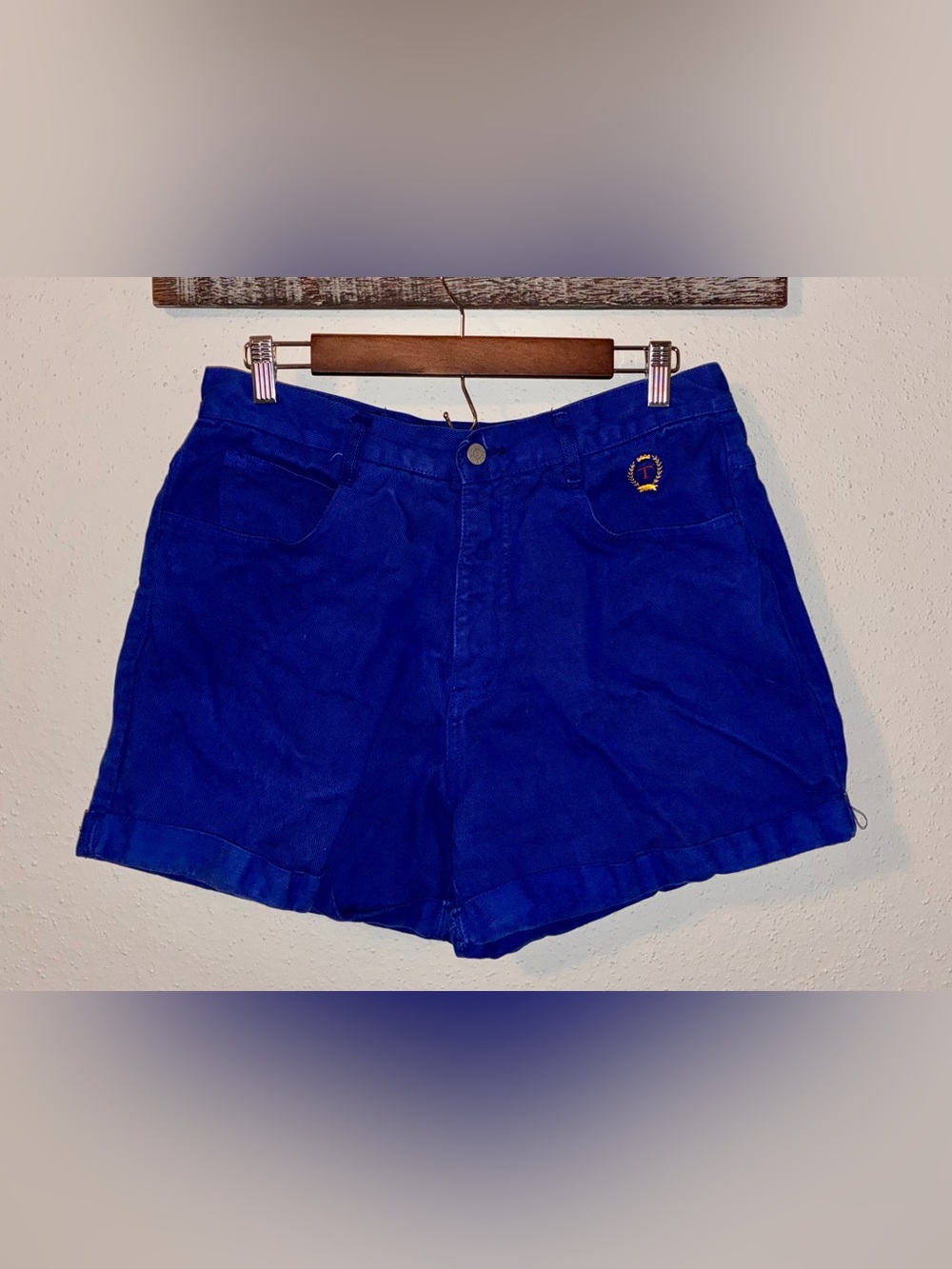 Vintage Tommy Sports Royal Blue High-Waisted Denim Shorts